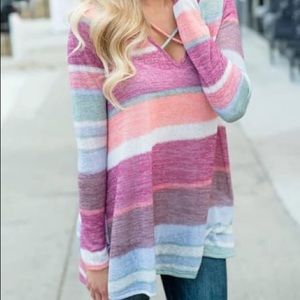 Criss cross Tunic Top